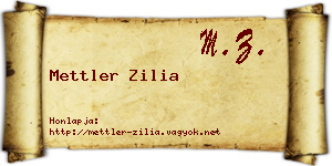 Mettler Zilia névjegykártya